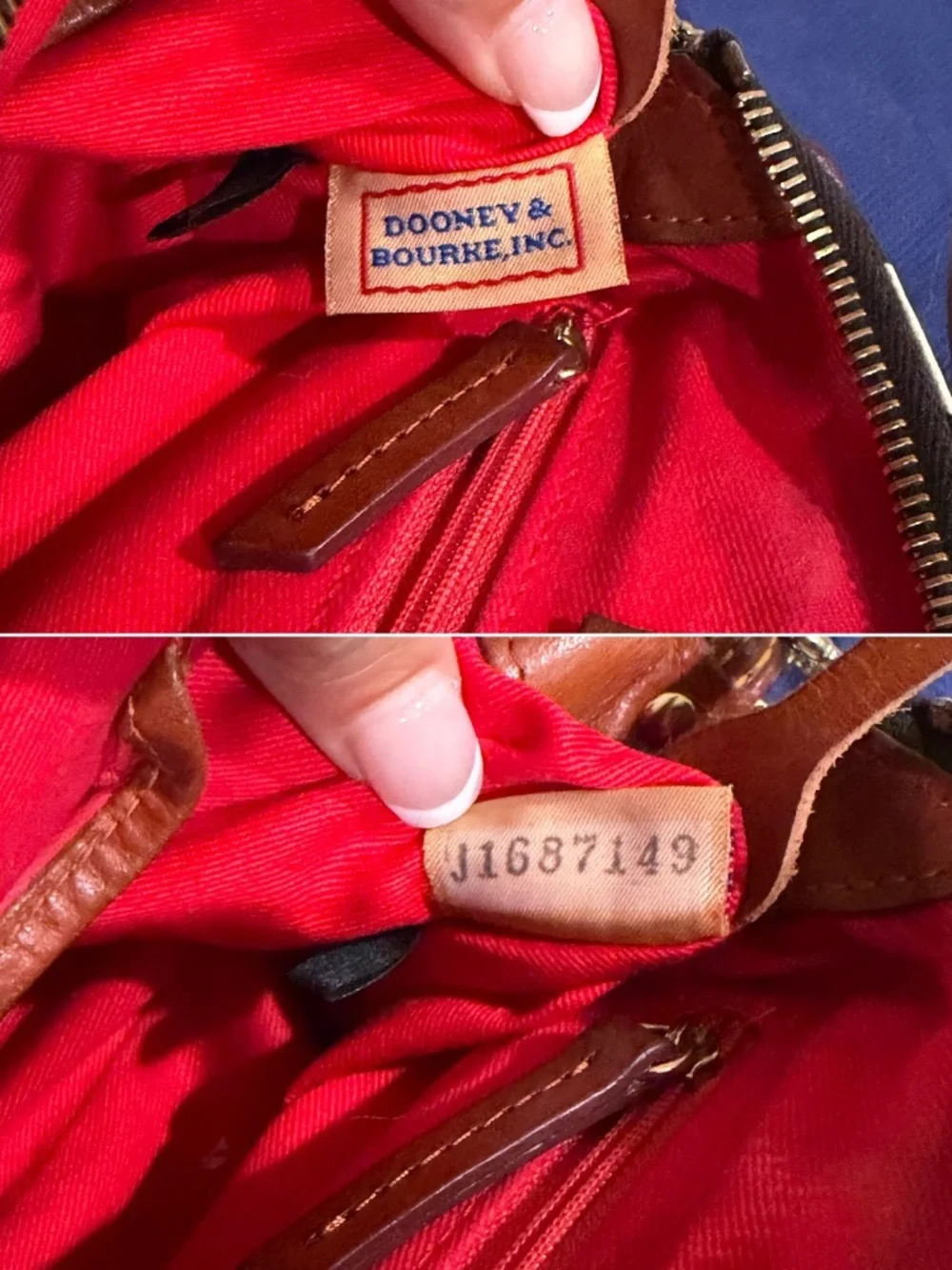 Vintage Dooney & Bourke Florentine Vacchetta Leather Zebra Mini Satchel Bag